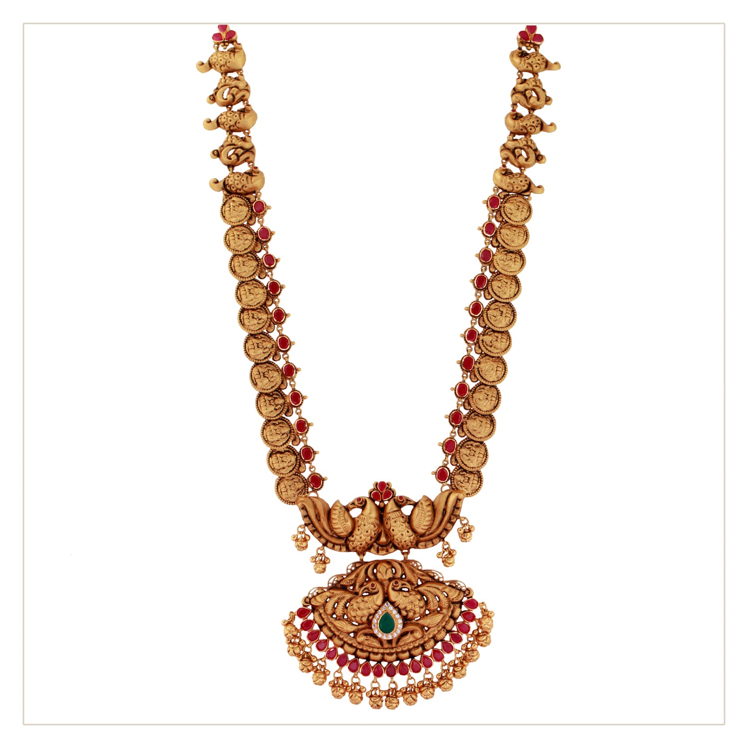 Antique Haram With Stone And Gold Beads