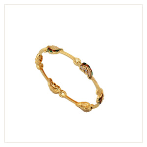 Leaf Design Plated Bangle